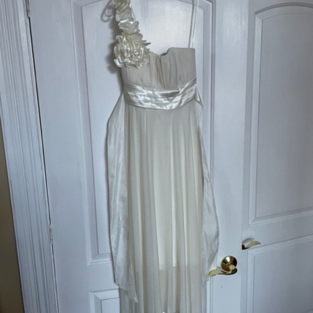 Beautiful white T length dress